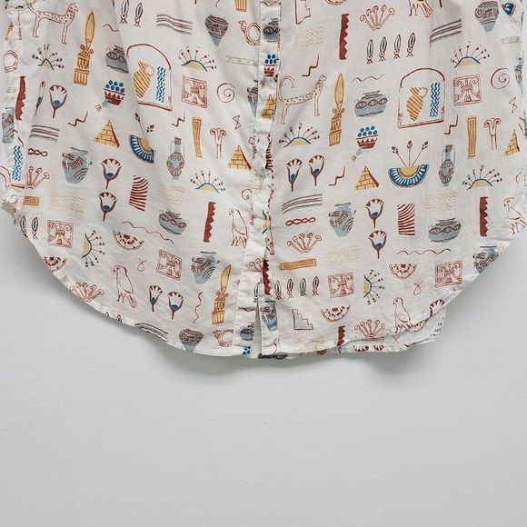 Anthropologie x Danielle Kroll Egyptian Hieroglyphics Brooklynite Top Size Small - Picture 10 of 13